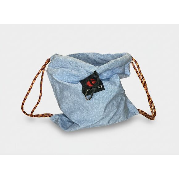 TrustBag Anti-Theft Drawstring Backpack – Cut-Resistant Gray Herringbone - Picture 6 of 7